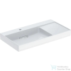 Geberit ONE 90x48 cm-es mosdó bal oldali csaplyukkal,fényes fehér takarólappal,KeraTect mázzal,fehér 505.039.00.1