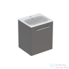Geberit SELNOVA SQUARE 55x50,2 cm-es mosdó és 1 ajtós alsószekrény kombináció,matt láva 501.249.00.1