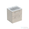 Geberit SELNOVA SQUARE 60 cm-es mosdó és alsószekrény kombináció 2 fiókkal,világos hikoridió 501.239.00.1