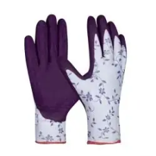 Gebol védőkesztyű mártott latex lila "Flower" (7) (6700431) védőkesztyű