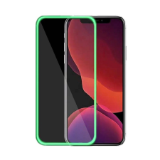 Gegeszoft Fluoreszkáló Apple iPhone 11 (6.1) előlapi üvegfólia zöld mobiltelefon kellék