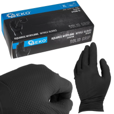 Geko Nitril védőkesztyű SOLID GRIP – 50 db/csomag, XL méret, fekete védőkesztyű