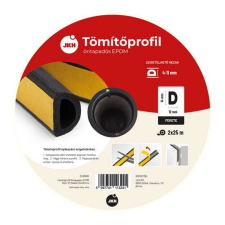 Geko Tömítőprofil öntapadós epdm 50m "d" fekete (14x12mm) 3435890 purhab, tömítő, tapasz