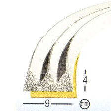 Geko Tömítőprofil öntapadós epdm 6m "e" fehér 3435883 purhab, tömítő, tapasz