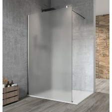 Gelco VARIO CHROME Fix zuhanyfal, fali profillal, merőleges merevítő nélkül, matt üveg, 1300mm kád, zuhanykabin