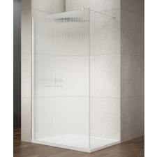 Gelco VARIO WHITE Fix zuhanyfal, fali profillal, merőleges merevítő nélkül, nordic üveg, 1200mm kád, zuhanykabin