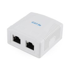 Gembird - 2x RJ45 Cat5E fali aljzat - NCAC-2F5E-01 kábel és adapter