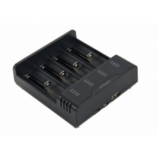 Gembird bc-usb-02 ni-mh + li-ion fast battery charger black kábel és adapter