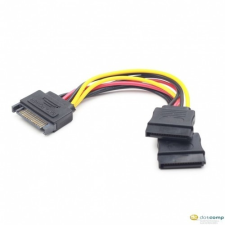 Gembird Cablexpert S-ATA tápkábel elosztó 15cm /CC-SATAM2F-01/ kábel és adapter