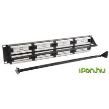 Gembird Cat.6 48 port patch panel with rear cable management szerver