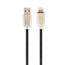  Gembird CC-USB2R-AMLM-2M-R Premium rubber 8-pin charging and data cable 2 m Black kábel és adapter