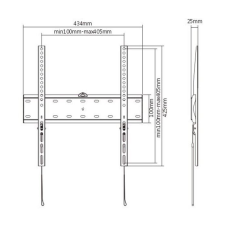 Gembird fali tartó konzol (fix) 32‘-55‘ WM-55F-02 (WM-55F-02) tv állvány és fali konzol
