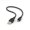 Gembird Gembird USB-A 2.0 -> USB-B 2.0 mini 5pin M/M adatkábel 0.3m fekete