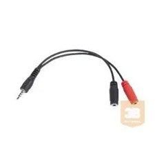 Gembird JACK elosztó 0.2m (Jack 3.5mm apa - 2xJack 3.5mm anya) kábel és adapter