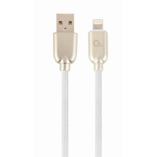 Gembird Lightning - USB-A adat- és töltőkábel 2m fehér-aranyszínű (CC-USB2R-AMLM-2M-W) (CC-USB2R-AMLM-2M-W) mobiltelefon kellék