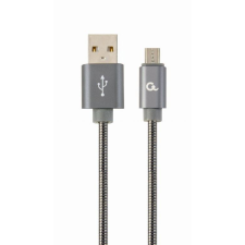 Gembird Micro-USB - USB-A adat- és toltőkábel 2m metálszürke (CC-USB2S-AMmBM-2M-BG) (CC-USB2S-AMmBM-2M-BG) mobiltelefon kellék