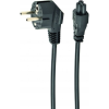 Gembird PC-186-ML12-0.5M Power cord (C5) VDE approved 0,5m Black (PC-186-ML12-0.5M)