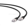Gembird RJ45 CAT6A FTP M/M adatkábel 0.25m fekete LSZH (PP6A-LSZHCU-BK-0.25M)
