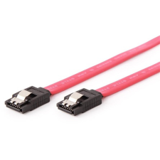 Gembird SATA 3 F/F adatkábel 0.5m piros metal clips kábel és adapter