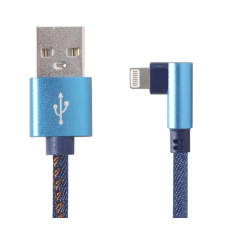 Gembird USB2J USB-A apa - Lightning apa 90° 2.0 Adat és töltő kábel - Kék (1m) kábel és adapter