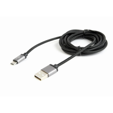 Gembird USB 2.0-A apa - MicroUSB-B apa Adat- és töltőkábel 1.8m - Fekete kábel és adapter
