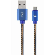 Gembird USB 2.0 A -> USB 2.0 micro B M/M adatkábel 1m kék szöveg borítás (CC-USB2J-AMmBM-1M-BL) (CC-USB2J-AMmBM-1M-BL) mobiltelefon kellék