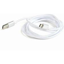 Gembird USB-A - microUSB harisnyázott kábel 1.8m ezüst (CCB-mUSB2B-AMBM-6-S) kábel és adapter