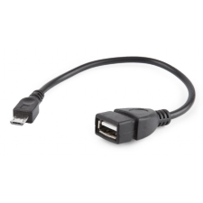 Gembird USB A -> USB micro B F/M adatkábel 0.15m OTG fekete kábel és adapter
