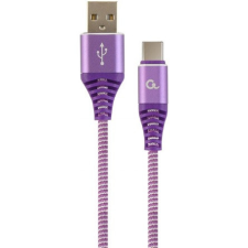  Gembird USB-C -&gt; USB 2.0 A M/M adatkábel 2m lila-fehér szövet borítás kábel és adapter