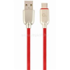 Gembird USB-C -> USB-A 2.0 M/M adatkábel 2m piros Premium rubber (CC-USB2R-AMCM-2M-R)