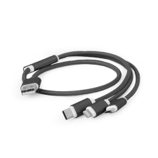 Gembird USB charging combo 3-in-1 cable, black, 1m kábel és adapter