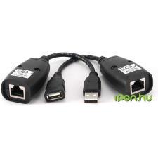 Gembird USB extender CAT5e data cable 30m Black (UAE-30M) audió/videó kellék, kábel és adapter