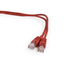 Gembird UTP CAT5e patch kábel 0.5m, piros (PP12-0.5M/R) kábel és adapter