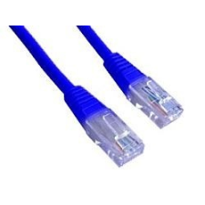 Gembird UTP Cat5e patch kábel 3m - kék kábel és adapter