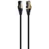 Gembird UTP Összekötő Fekete 25cm PP8-LSZHCU-BK-0.25M