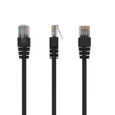 Gembird UTP Összekötő Fekete 50cm PP12-0.5M/BK X200 200db kábel és adapter