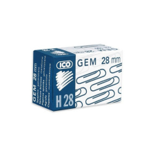  Gemkapocs Ico 28 mm nikkel 100 db/doboz gemkapocs, tűzőkapocs