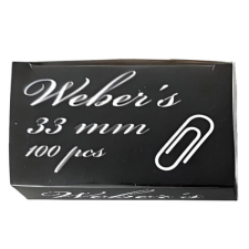  Gemkapocs WEBER`S 33mm nikkel 100db/dob gemkapocs, tűzőkapocs