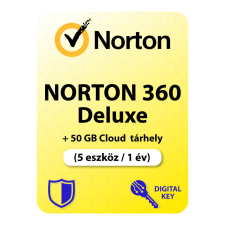 Gen Digital Inc. Norton 360 Deluxe + 50 GB Felhőalapú tárolás (5 eszköz / 1 év) (Előfizetés) (Elektronikus licenc) karbantartó program