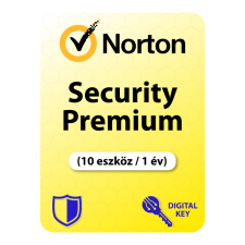 Gen Digital Inc. Norton Security Premium (10 eszköz / 1 év) (EU) (Elektronikus licenc) karbantartó program
