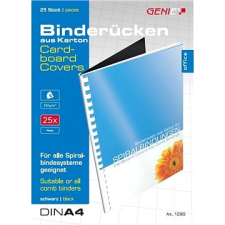 Genie hátlap spirálkötéshez, A4, fekete, 25 db spirálozó gép