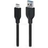 Genius ACC-A2CC-3A 1m USB-C-USB-A adat- és töltőkábel (fekete) (GENIUS_32590007400)