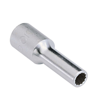 GENIUS TOOLS Dugókulcs - crowafej 1/2" 12 szög hosszú 28 mm Genius dugókulcs