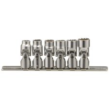 GENIUS TOOLS Dugókulcs - crowafej klt 1/4" csuklós COLOS 6 db-os Genius dugókulcs