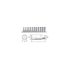 GENIUS TOOLS GD-412M 1/2-os 6 lapú hosszított dugókulcs készlet, 12 részes dugókulcs