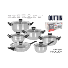  Genova indukciós acél 12 részes konyhai edény készlet QT-4910212IN edény