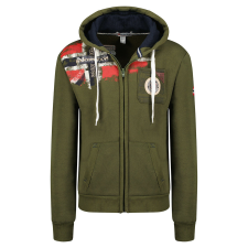 Geographical Norway férfi kapucnis FESPOTE MEN 100, M Khaki férfi pulóver, kardigán