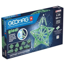 Geomag Glow: Sötétben világító mágneses építőjáték készlet - 93 db-os geomag