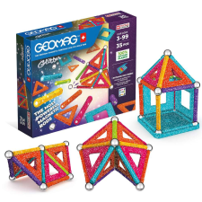 Geomagworld Glitter 35 darabos mágneses építő készlet mágneses építőjáték