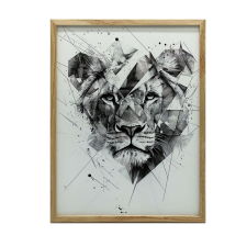 GEOMETRIÁBAN FALI PLAKÁT FEHÉR KERETBEN 30x40 CM grafika, keretezett kép